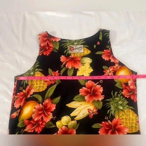 Hilo Hattie The Hawaiian Original Floral Fruit Pineapple Sleeveless Dress Medium - Picture 6 of 8